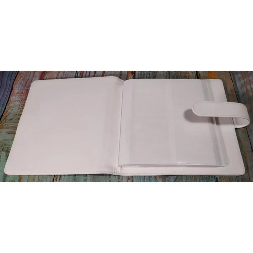 White Faux Leather -‎ Trading Card/Photo Album